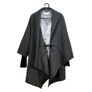 Calvin Klein Women's XS Draped Grey Fall Jacket Coat Cape